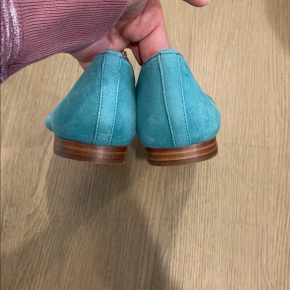 NEW WHBM Ava embroidered ballet flats suede pointy toes shoes floral casual 9.5 - Picture 4 of 5